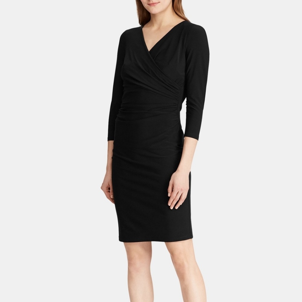 Ralph Lauren black 3/4 sleeves dress new